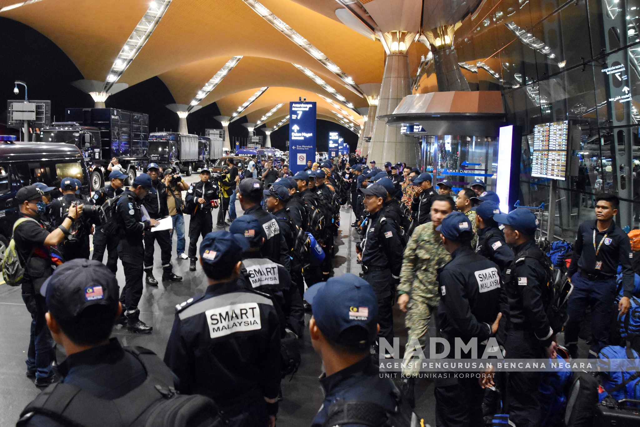 75 anggota SMART untuk operasi mencari dan menyelamat di Turkiye. - Gambar FB Nadma
