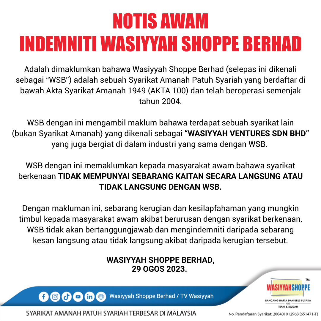 WasiyyahShoppe