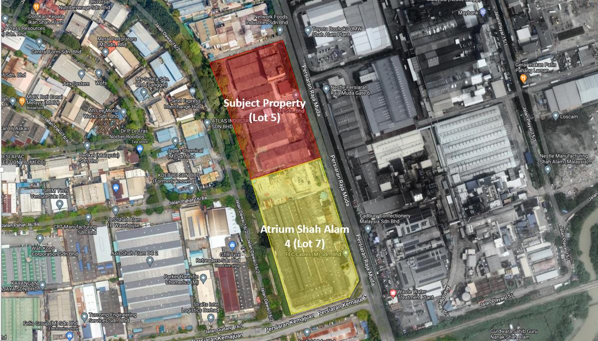 Tanah pegangan pajak yang terletak bersebelahan Atrium Shah Alam 4. [Foto Atrium REIT]