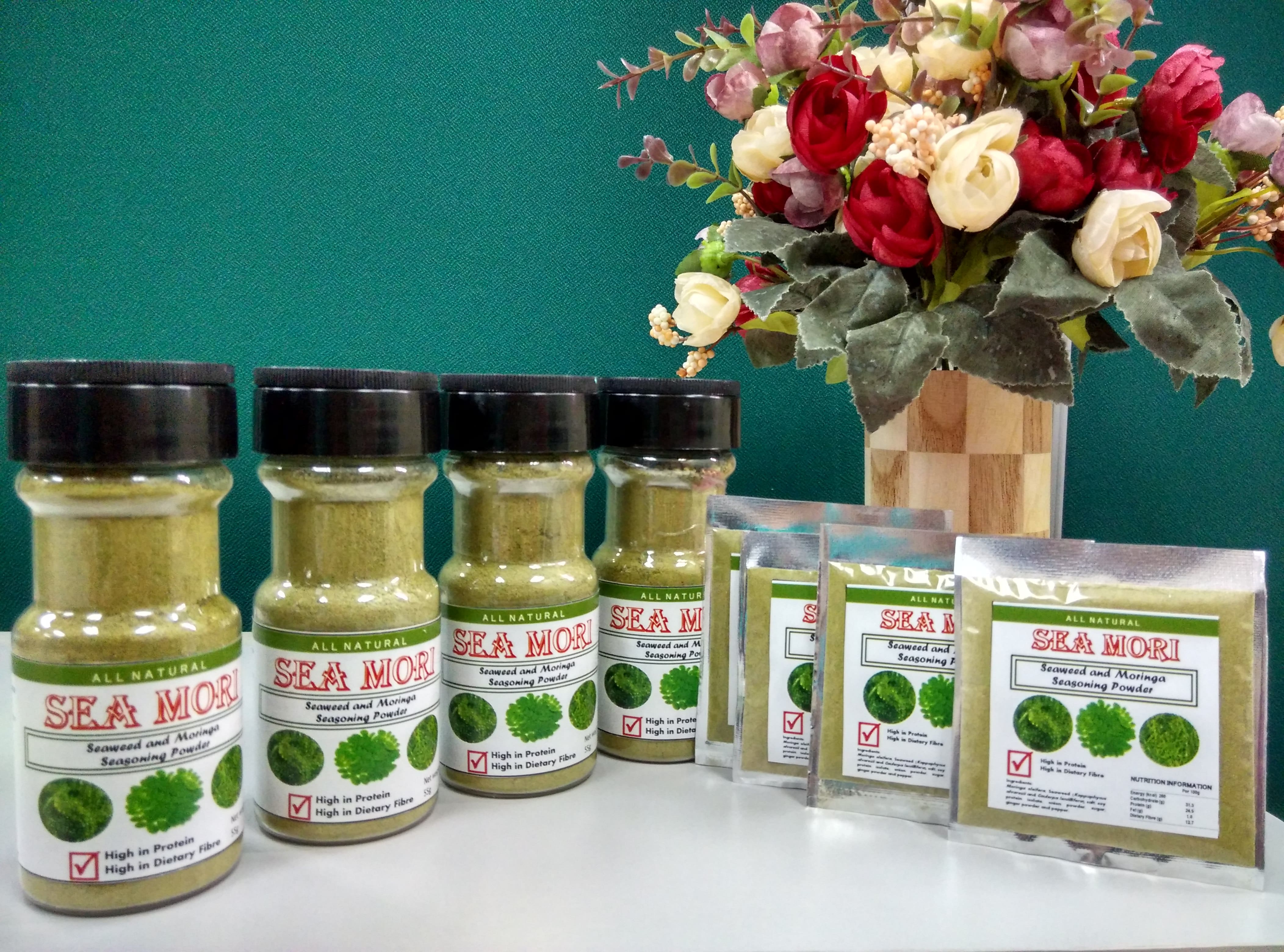 Seaweed seasoning with moringa (Sea-Mori) developed by Dr. Patricia Matanjun and team