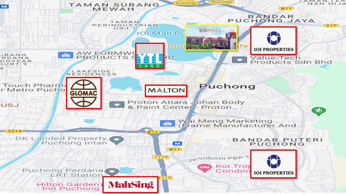 Syarikat hartanah utama di Puchong. [Foto MIDF Research