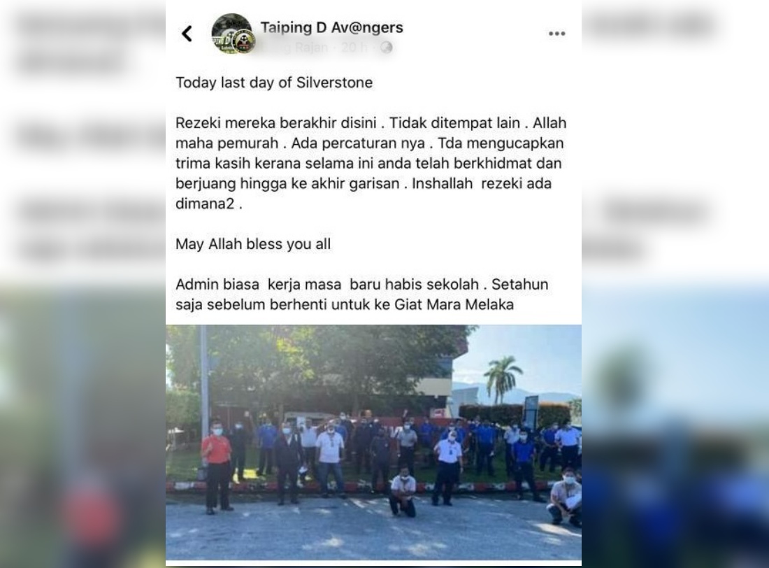 HANTARAN status yang telah dimuat naik oleh salah seorang pengguna akaun di Facebook