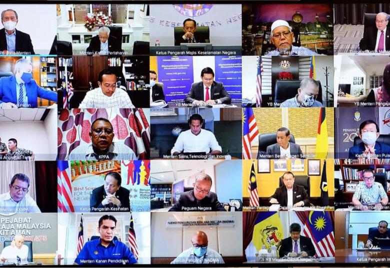 Mesyuarat Sidang Khas Majlis Keselamatan Negara (MKN) yang dipengerusikan Perdana Menteri, Tan Sri Muhyiddin Yassin hari ini.