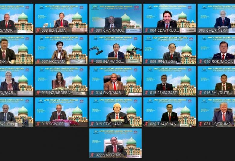 21 negara yang turut serta dalam Mesyuarat Pemimpin Ekonomi APEC (AELM) yang dijalankan secara maya malam tadi.