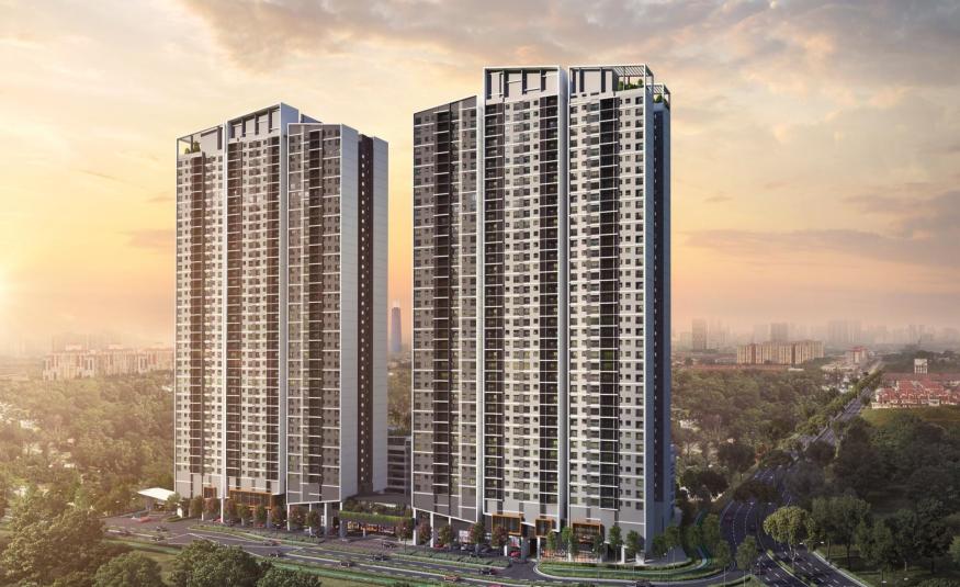 Gambaran artis bagi Residensi AVA di perbandaran Kiara Bay, Kepong