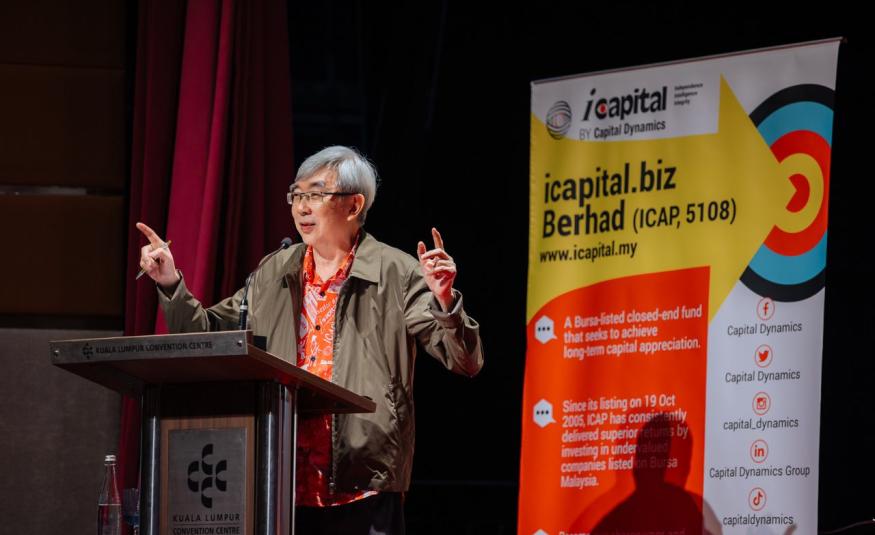 Tan Teng Boo menyampaikan ucapatama beliau pada Hari Pelabur 2023 yang diadakan pada pada 5 November di Pusat Konvensyen Kuala Lumpur