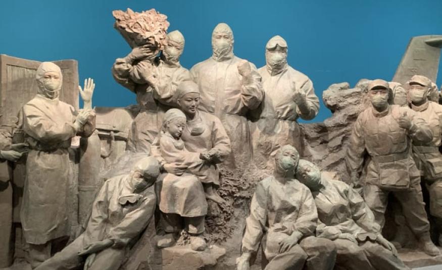 Pameran COVID-19. Gambar oleh CNN